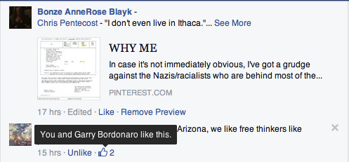 ./Chris Pentecost - 'You could move to Arizona' - Garry Bordonaro 'Likes' - LOL on that - AnneRose Blayk CANNOT move readily or travel without an escort due to threats against her - and Screen Shot 2015-03-31 at 5.58.43 AM.png
